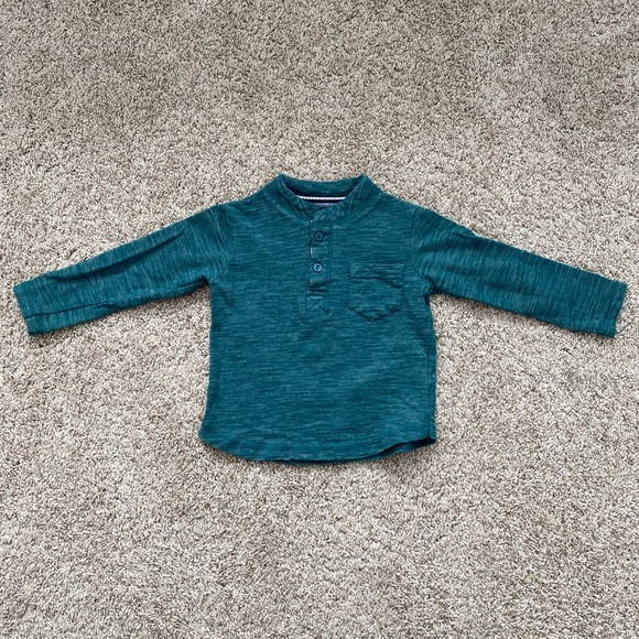 Sovereign code Nordstrom baby boy henley long sleeve tee tshirt size 12 months - Picture 2 of 6